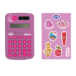 Calculadora Solar C/Ades Fini 8Dig Letron R-10320