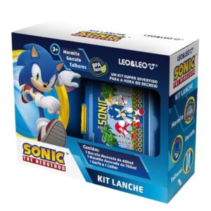 Kit Lanche Sonic Garrafa 460ml+Marmita Leo R-10260