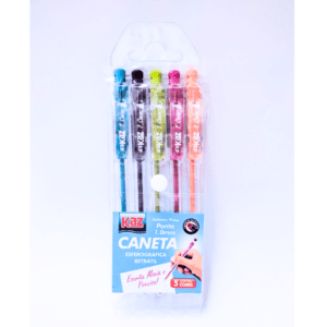 Caneta Esf. 1.0 5 Cores C/5 Kazan R-KZ98148
