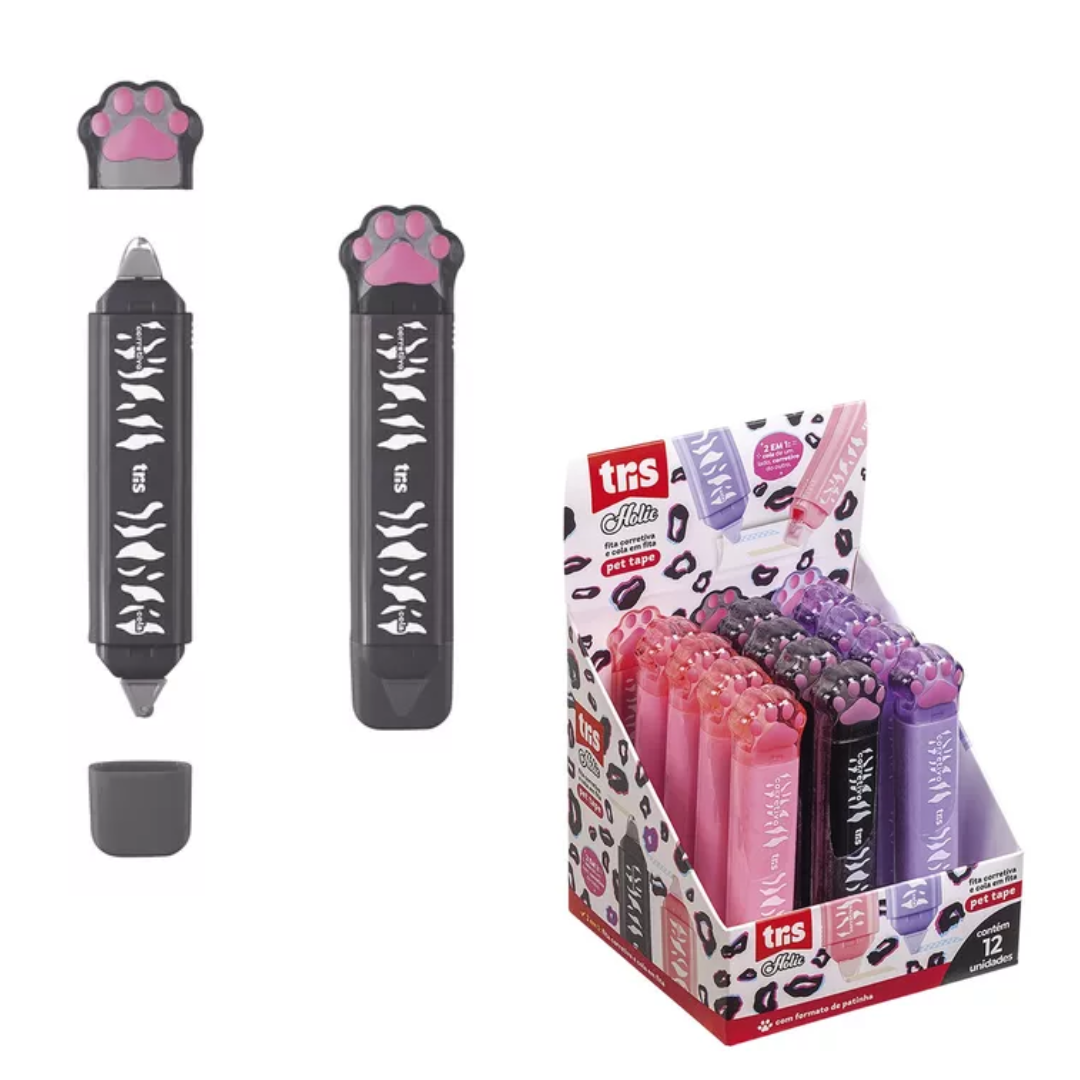 Fita Corretiva+Cola Fita Pets Tris(DP/12) R-902528 - Imagem 2