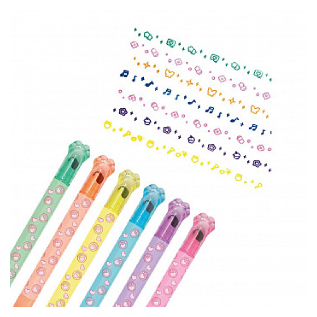 Marcador Roller+Glitter 2 Ponta Sort Lyke R-105269