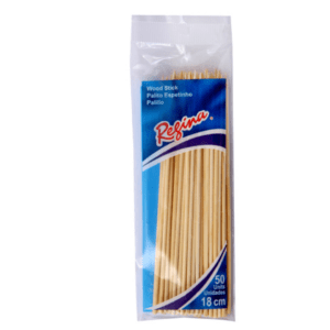 Palito Espetinho Wood Stick 18cm C/50 Regina 7916