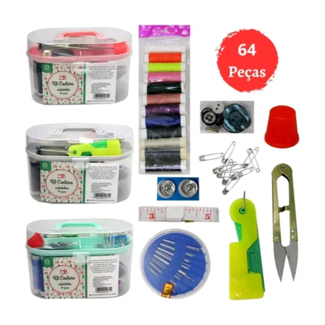 Kit Costura Plastico 64 Pçs C3B R- CB1739 - Imagem 4