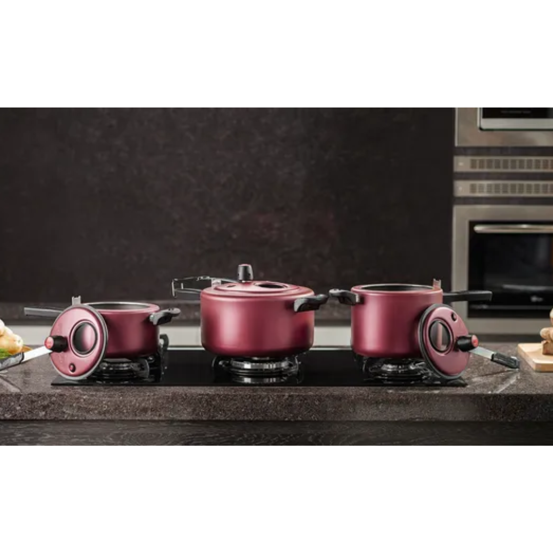 Panela Pressão Visor Vidro 4,5L Cereja MTA R-6023 - Imagem 2