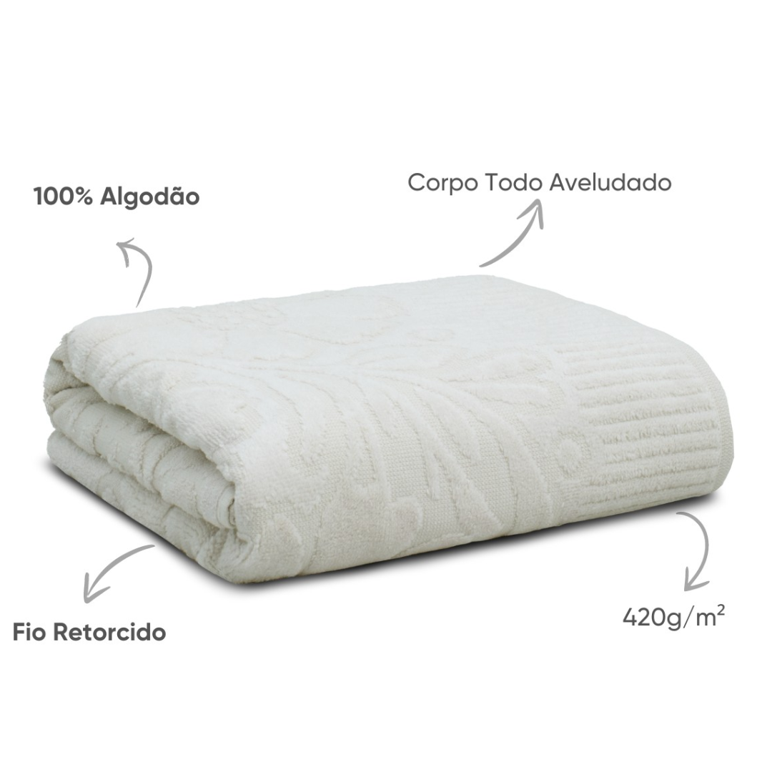 Toalha Banho Velvet Flow 68x1,40cm Gelo Appel 1162 - Imagem 2