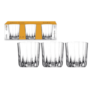 CJ Copos Baixo C/3pçs Vidro 300ml Dara Class H1844