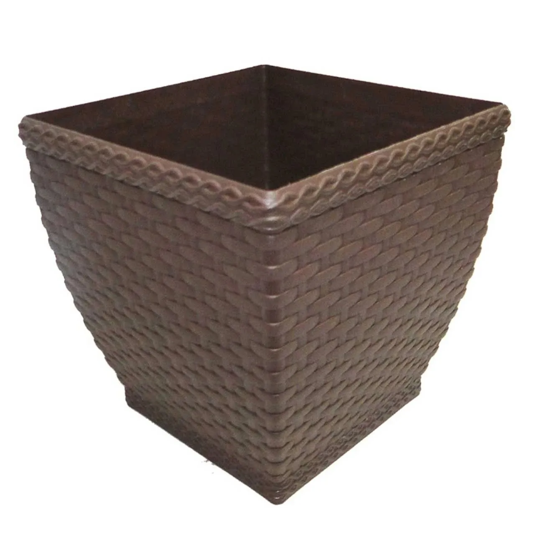 Vaso Cachepo Quad 13,1L Coffe Injeplastec 646 - Imagem 2