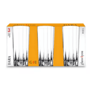 CJ Copos Alto C/3pçs Vidro 305ml Dara Class H1846