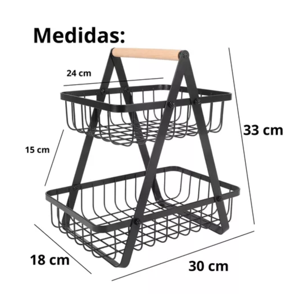 Fruteira 2 Andares 31x35x51,5cm CK7211 - Imagem 2