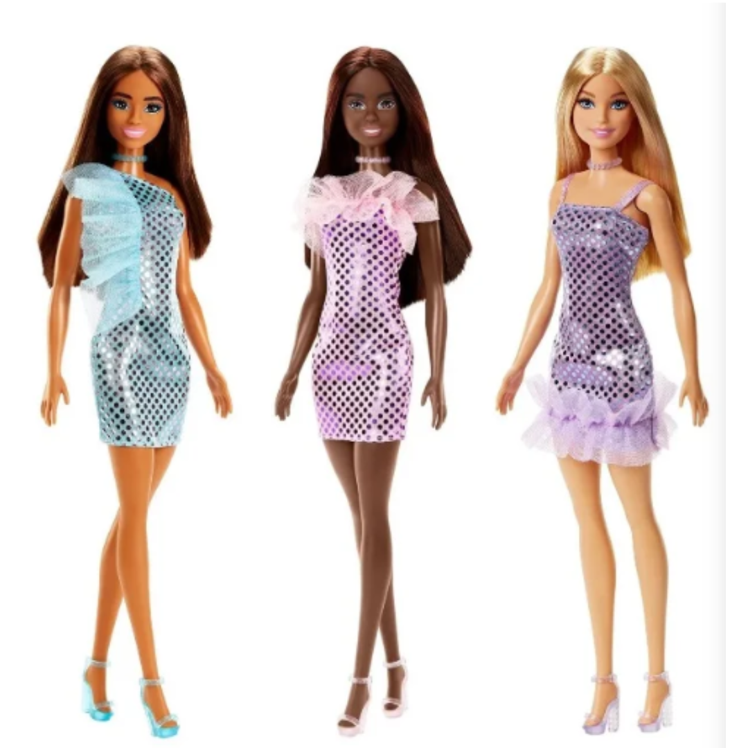 Brinq. Boneca Barbie Glitter Sortido Mattel T7580 - Imagem 2