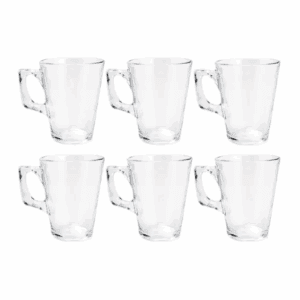 Caneca De Vidro Transp. 130ml C/6pç Best Kaza5101