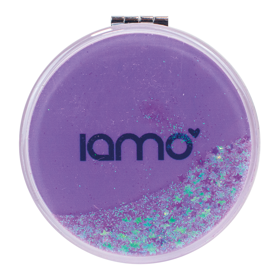 Espelho Bolsa Glitter e Agua Redondo Iamo YS43642