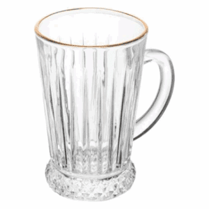 Taça Cappuccino Cristal Fio ouro 210ml Lyor-221093