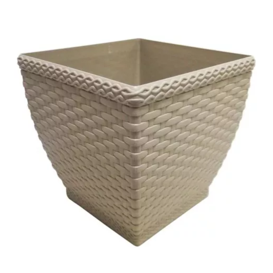 Vaso Cachepo Quad 5,4L Palha Injeplastec 631