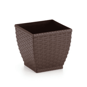 Vaso Cachepo Quad 5,4L Coffe Injeplastec 633