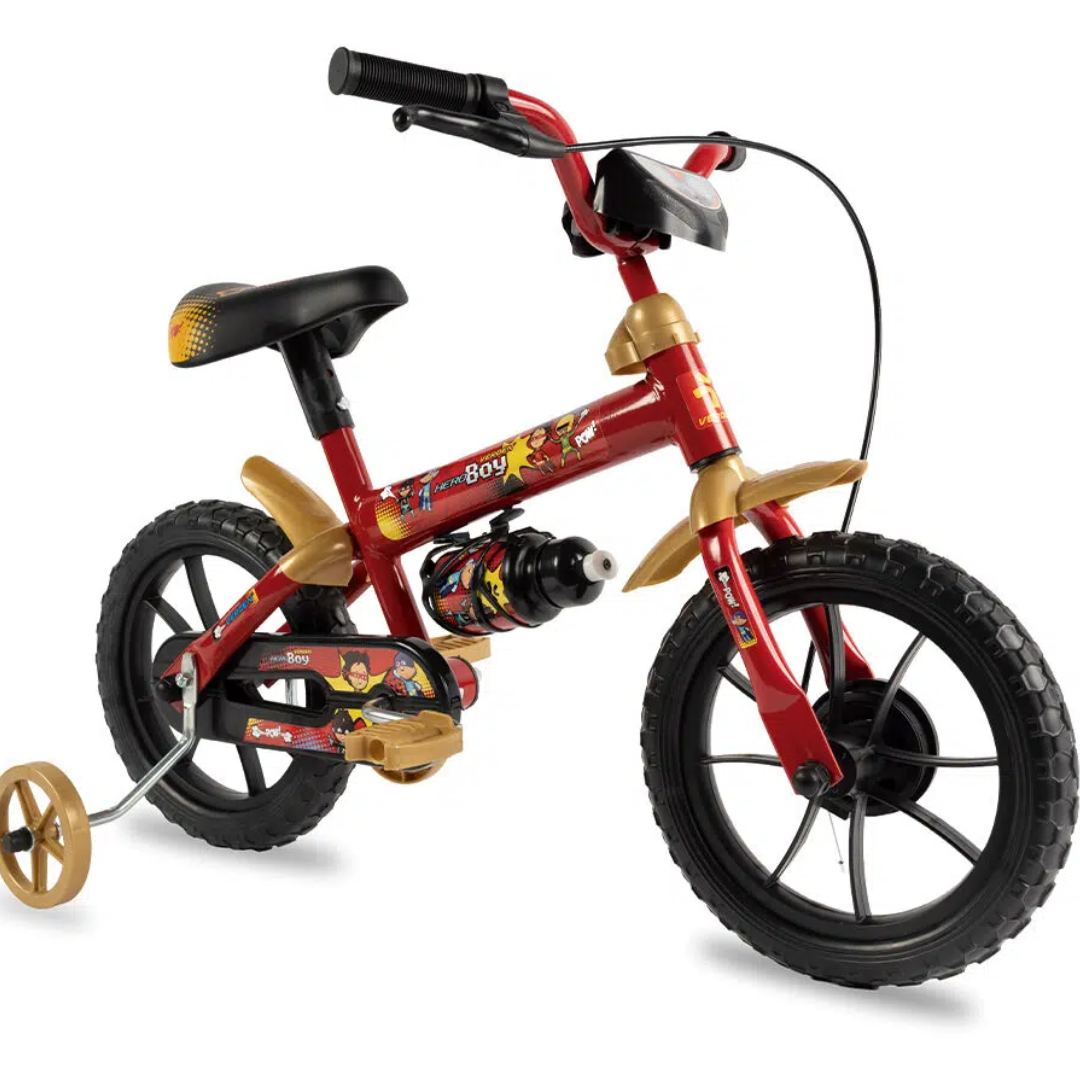 Bicicleta Hero Boy VM/Dourado Aro12 Verden R-10500 - Imagem 6