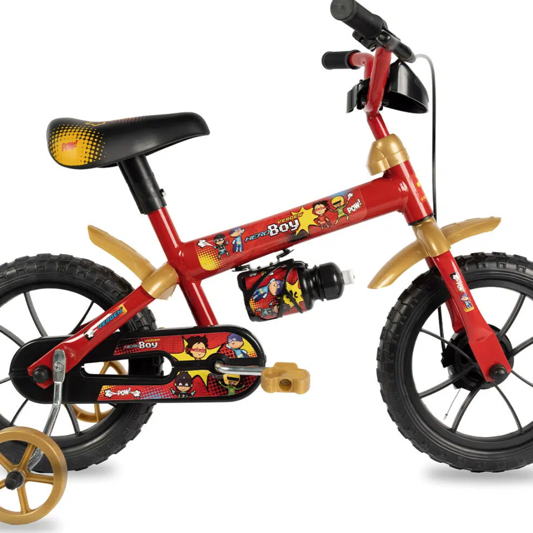 Bicicleta Hero Boy VM/Dourado Aro12 Verden R-10500 - Imagem 4