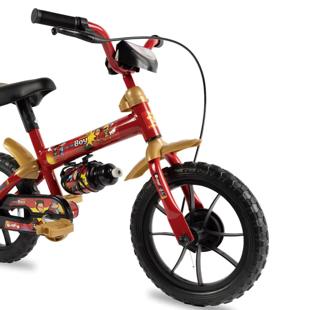 Bicicleta Hero Boy VM/Dourado Aro12 Verden R-10500 - Imagem 2