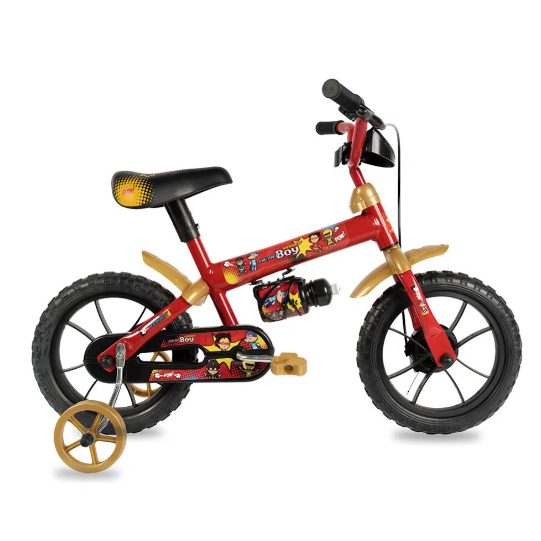 Bicicleta Hero Boy VM/Dourado Aro12 Verden R-10500
