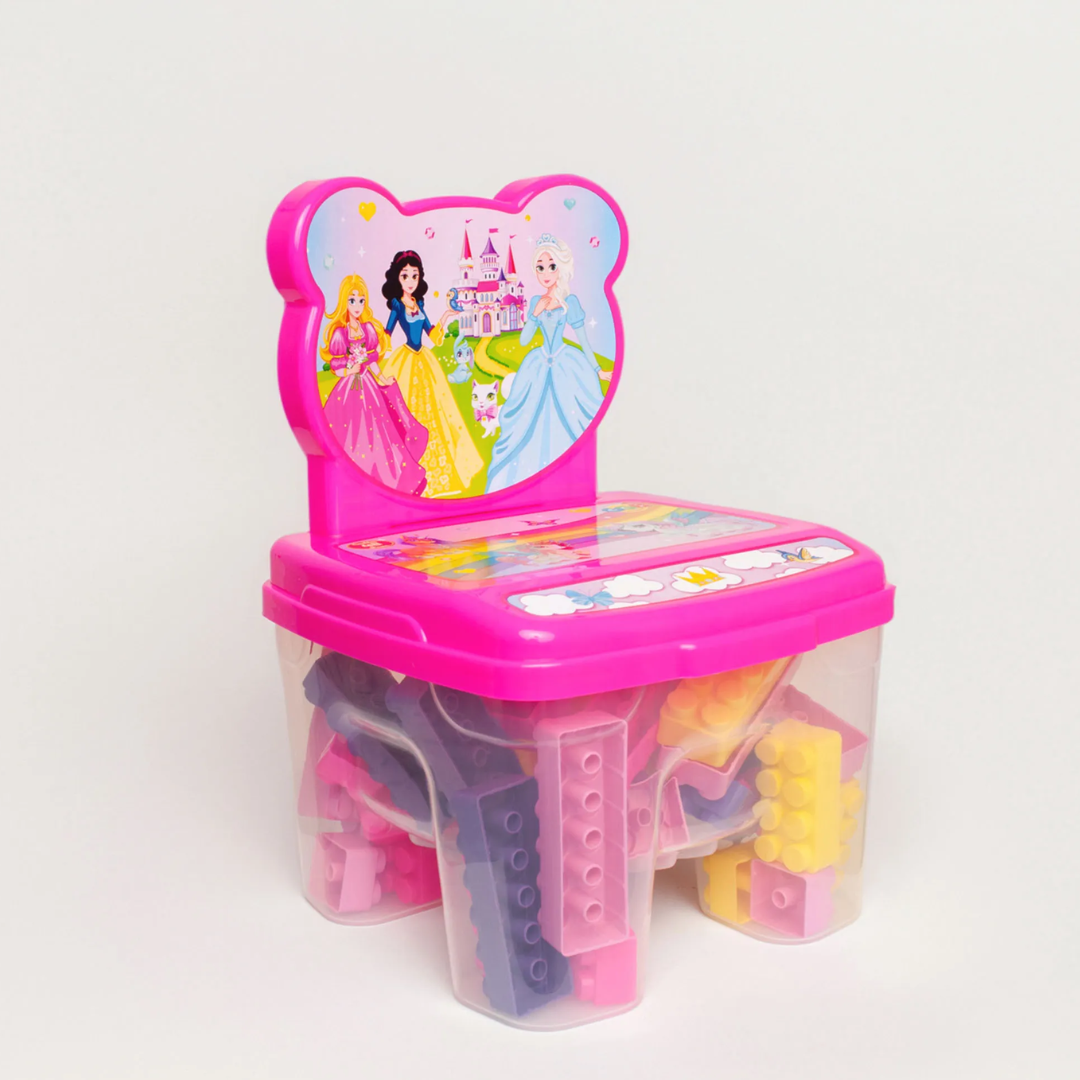Brinq. Cadeira Blocos Princesas C/24pç GGB R-299 - Imagem 2