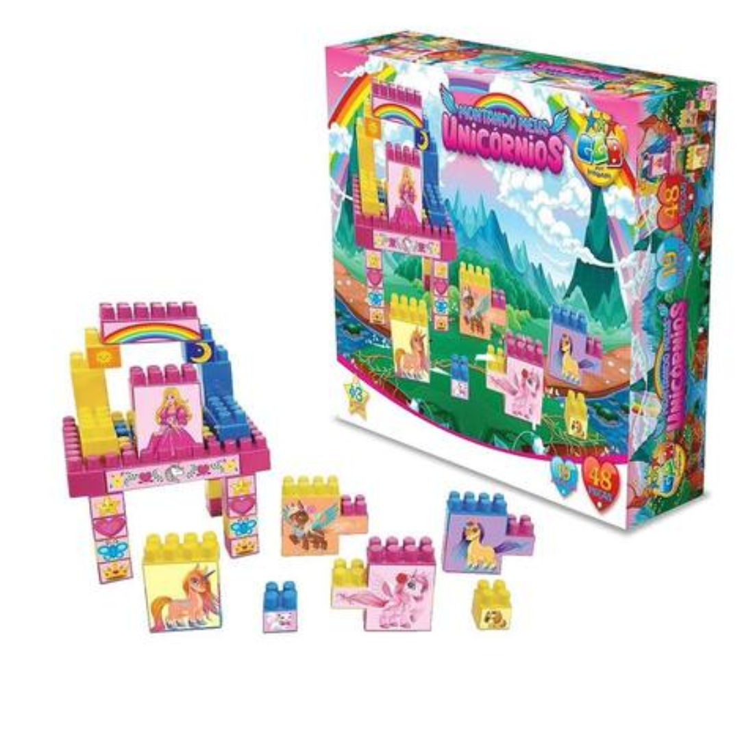 Brinq. Montando Unicornios C/48pçs GGB R-376 - Imagem 2