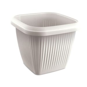 Vaso Quadrado 1L Cinza Claro Usual R-1005