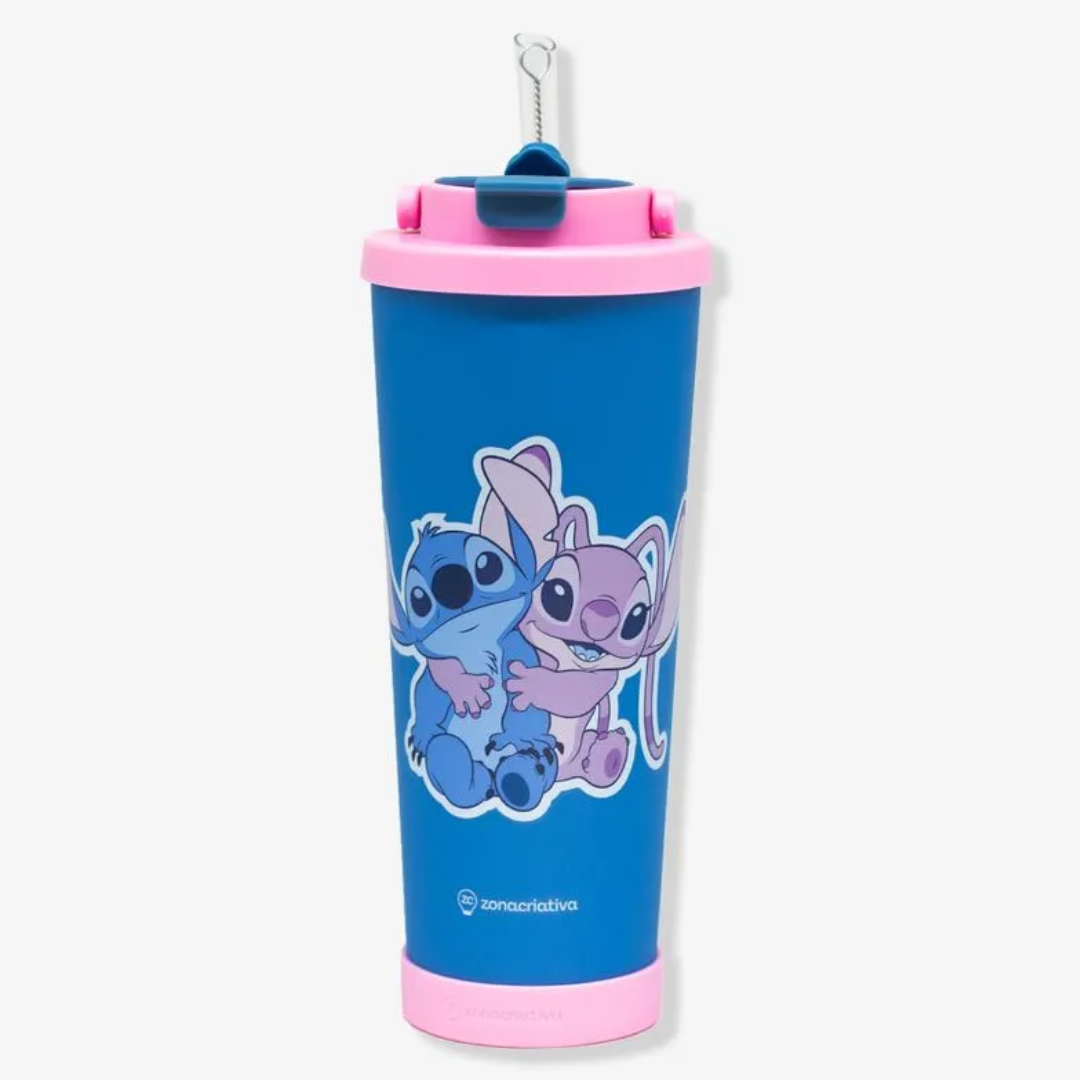 Copo Spring 850ml Stitch Namorados Zona C. 26388 - Imagem 5