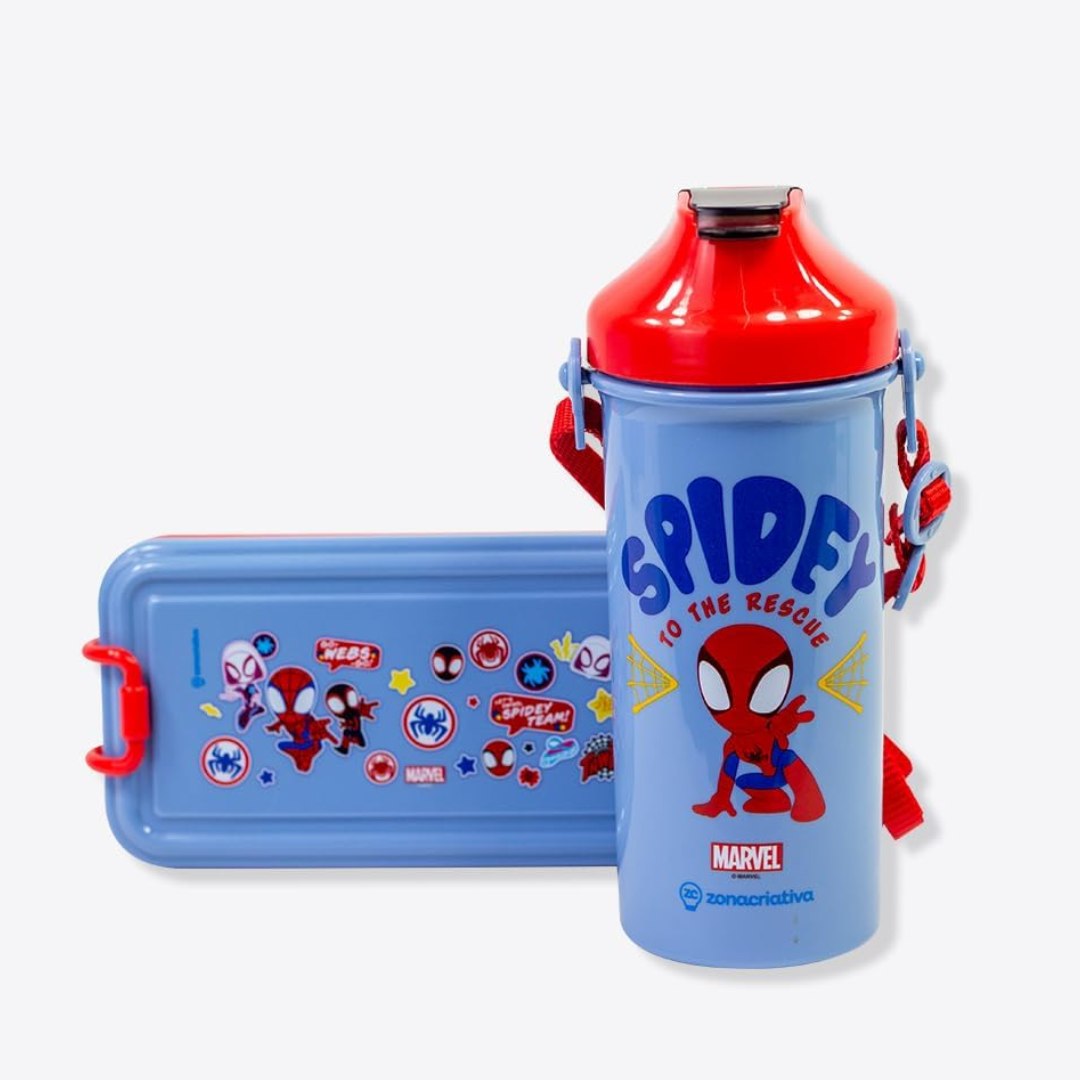 Kit Lunch Box+Garraf 500ml Spider M Zona C. 25848