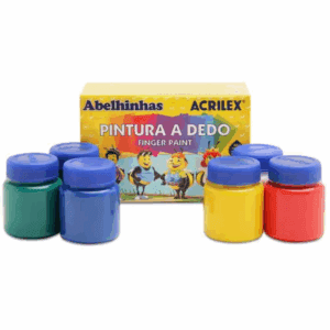 Pintura a Dedo 6 Cores 15ml CX/1/6 Acrilex R-11315