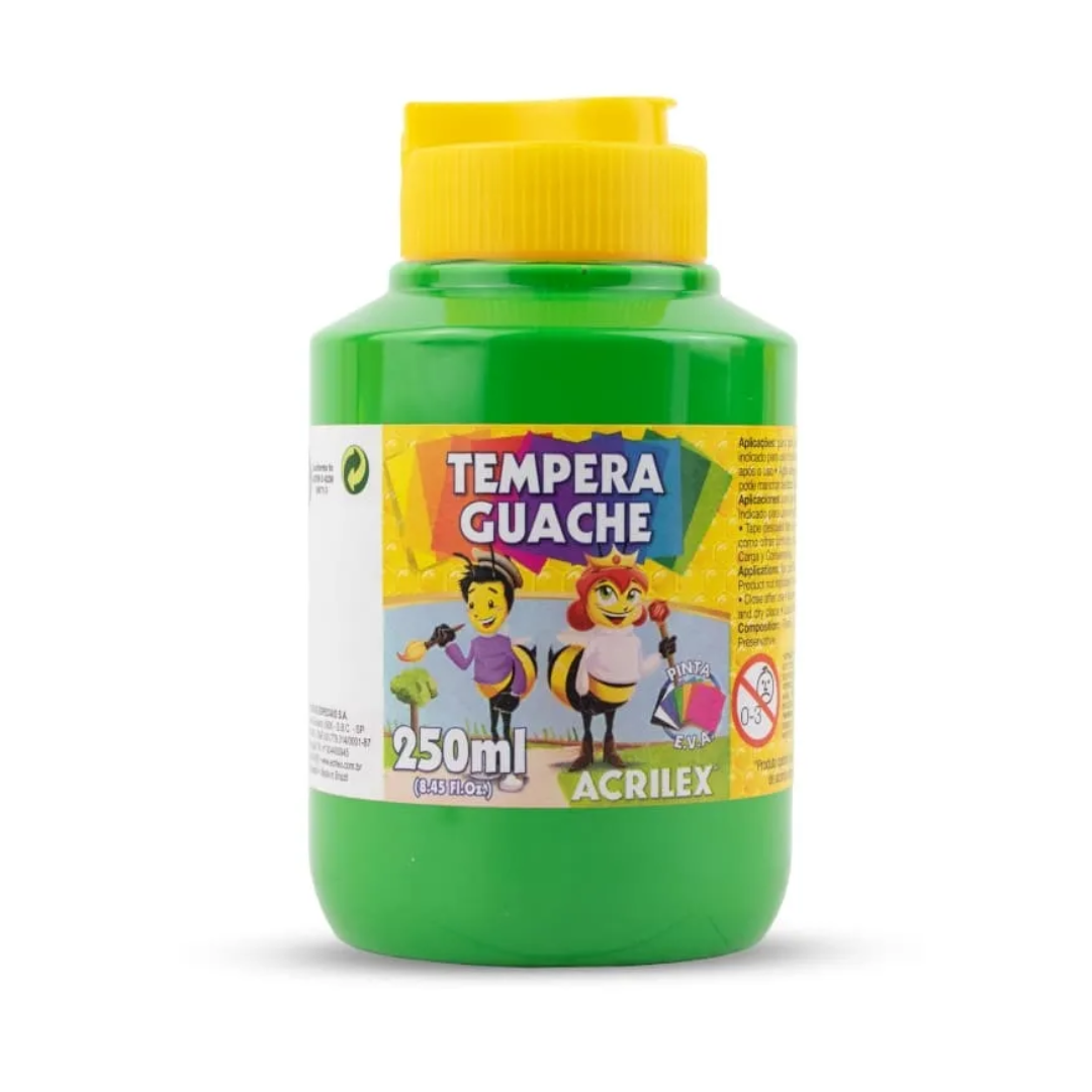 Tinta Guache 250ml Verde Folha Acrilex R-510