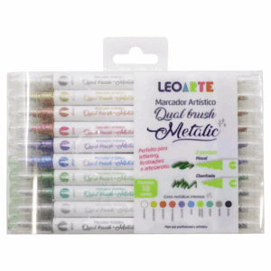 Marcador Artist Brush Dual Metalic Leoarte R-96142