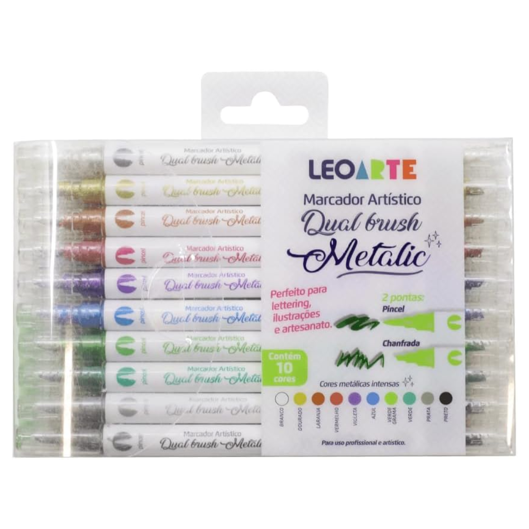Marcador Artist Brush Dual Metalic Leoarte R-96142