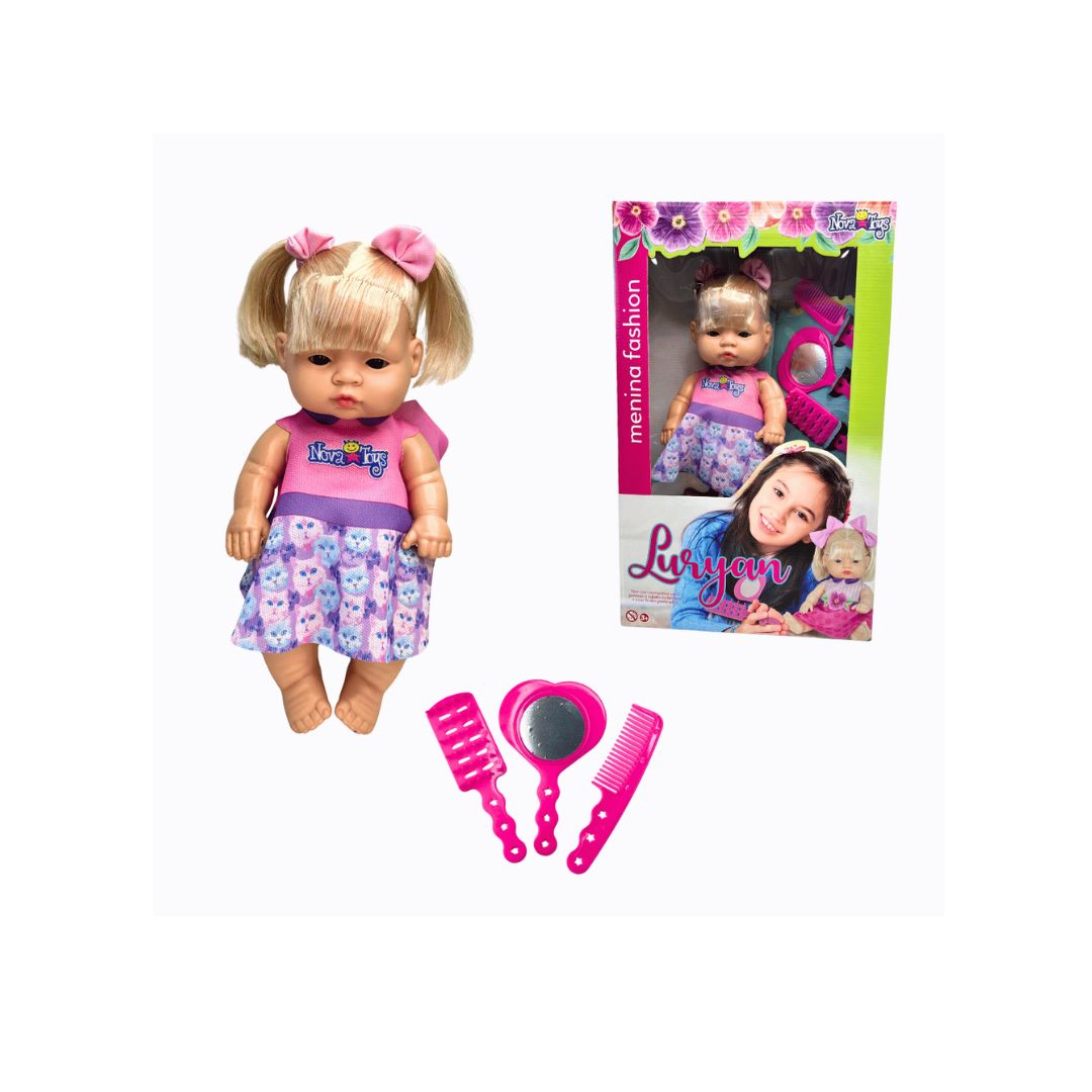 Brinq Nova Toys Boneca Luryan Fashion Br 35cm 1150 - Imagem 3