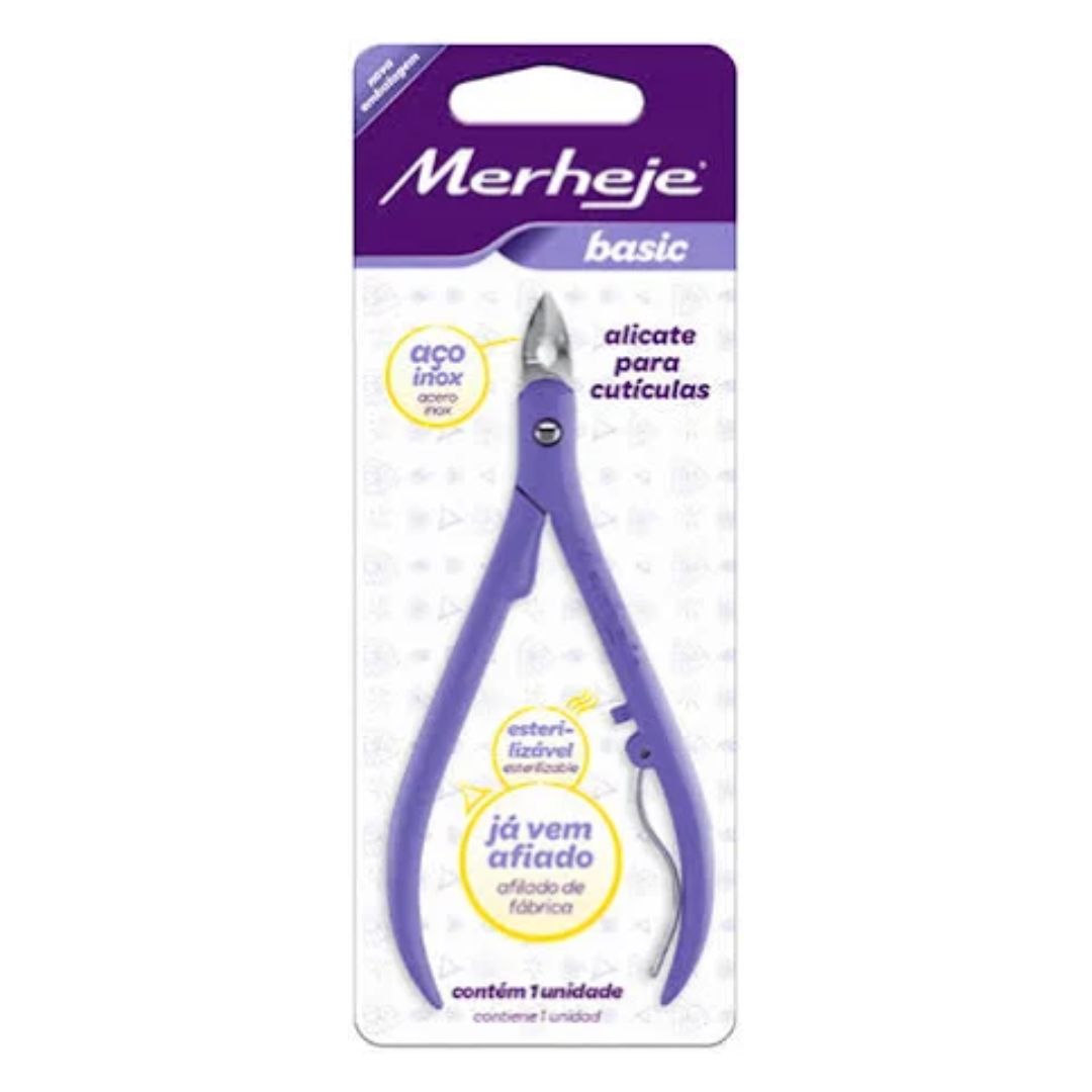 Alicate P/Cutícula Basic Lilas Merheje 9879