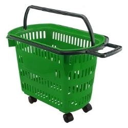 Cesta Mercado C/Roda Verde Padrão DellaPlast 1650